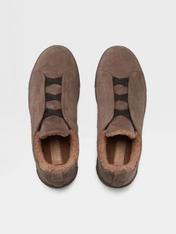 Greyish Brown Suede Triple Stitch™ Sneakers