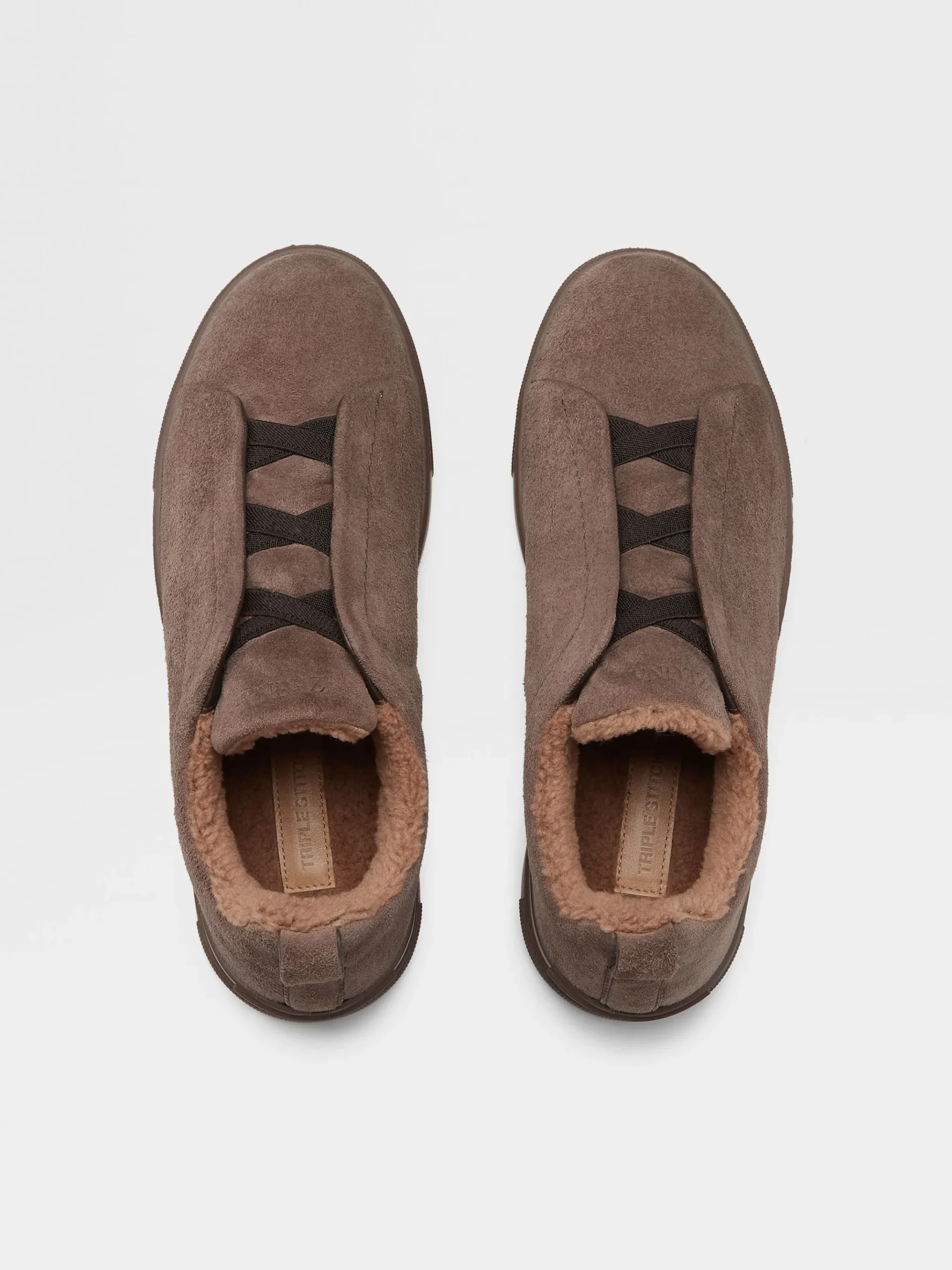 Greyish Brown Suede Triple Stitch™ Sneakers