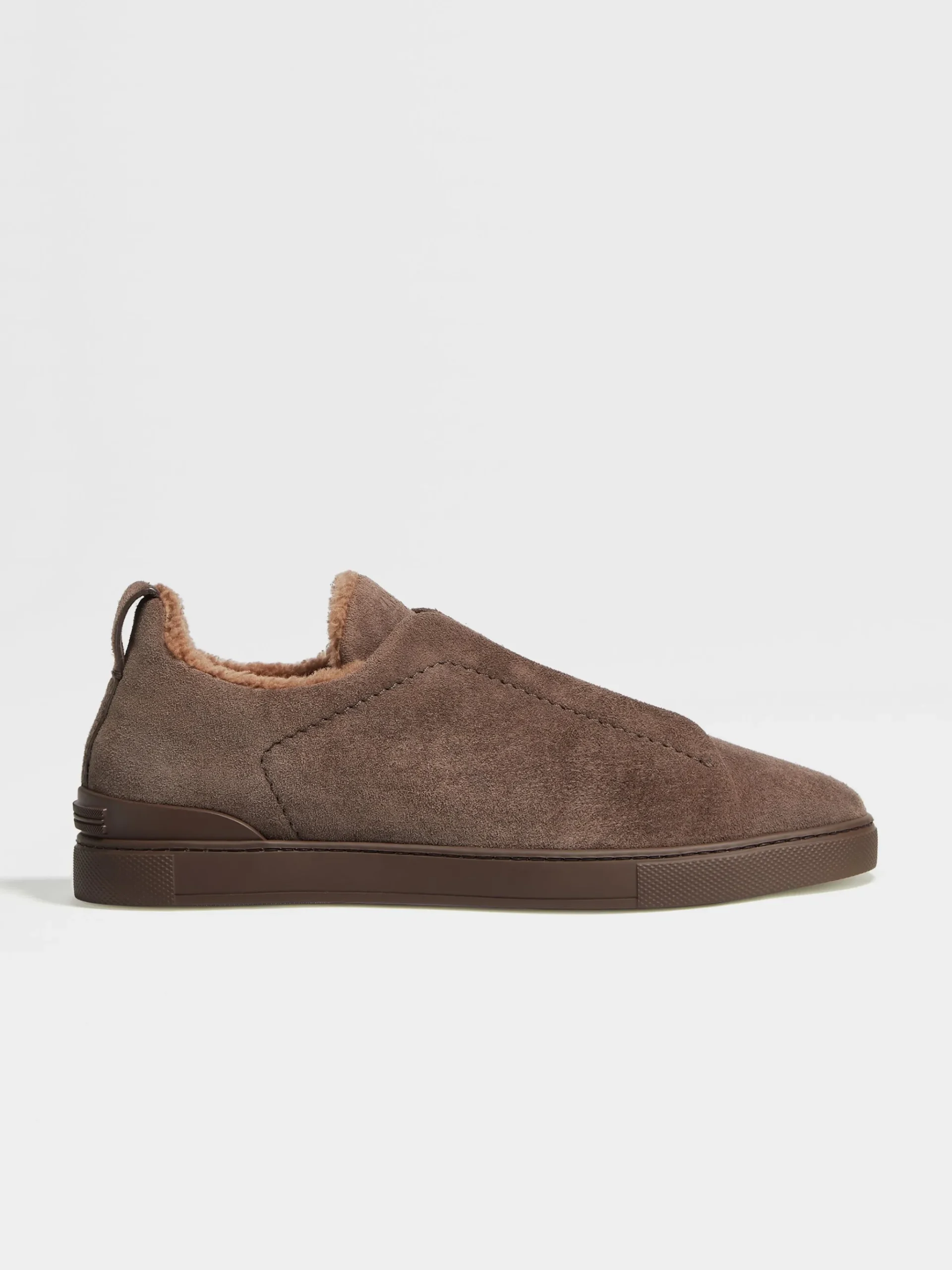 Greyish Brown Suede Triple Stitch™ Sneakers