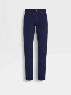 Ink Blue Cotton Roccia Pants