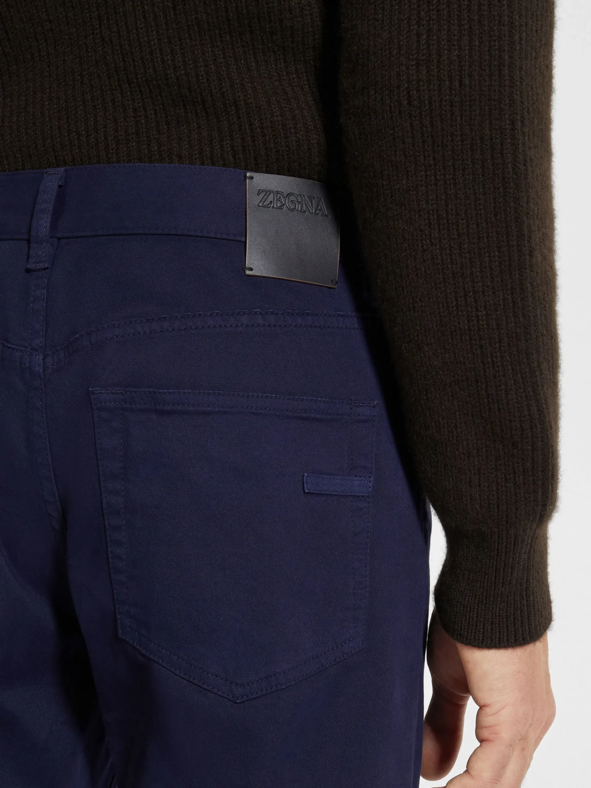 Ink Blue Cotton Roccia Pants