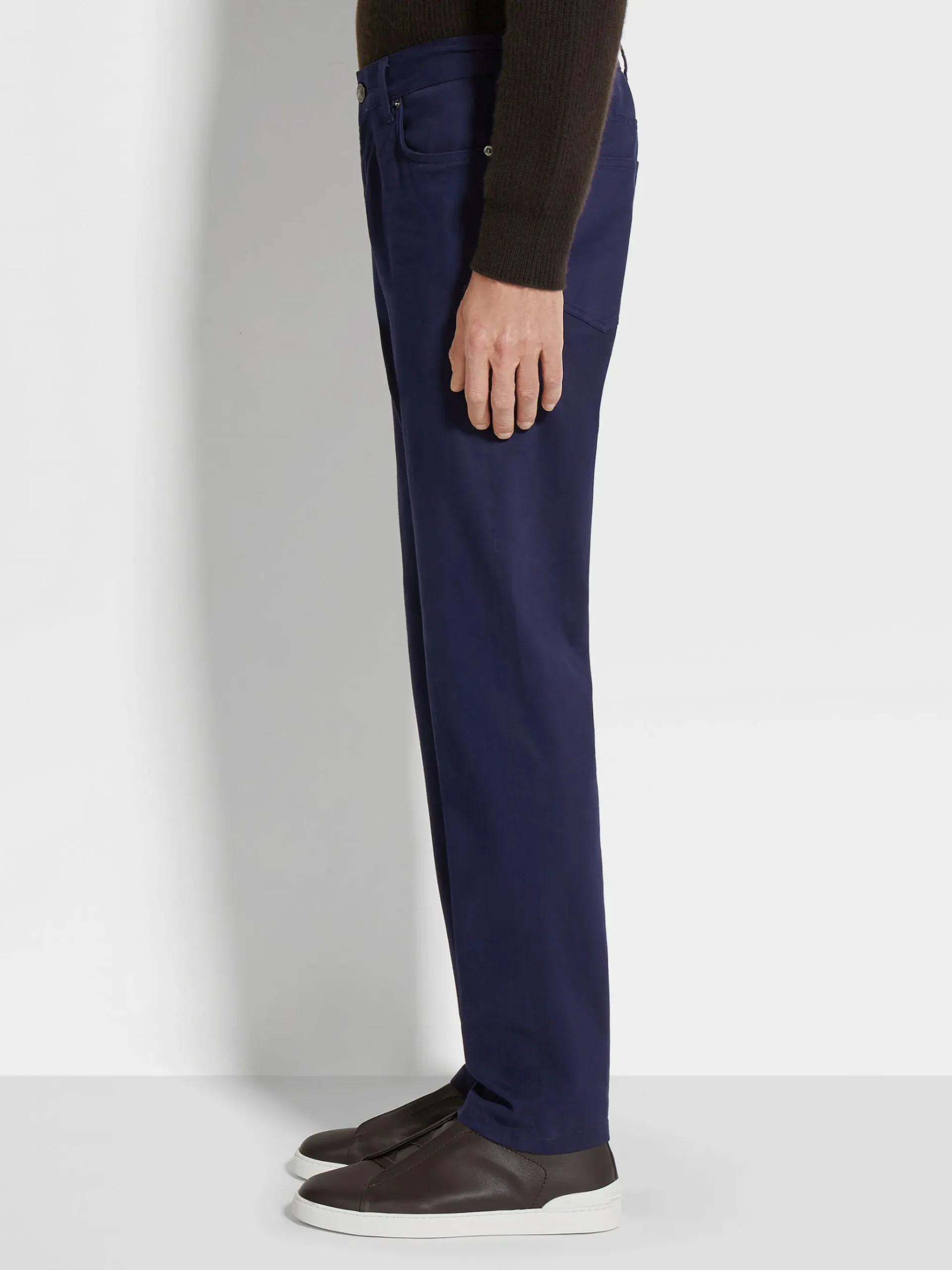 Ink Blue Cotton Roccia Pants