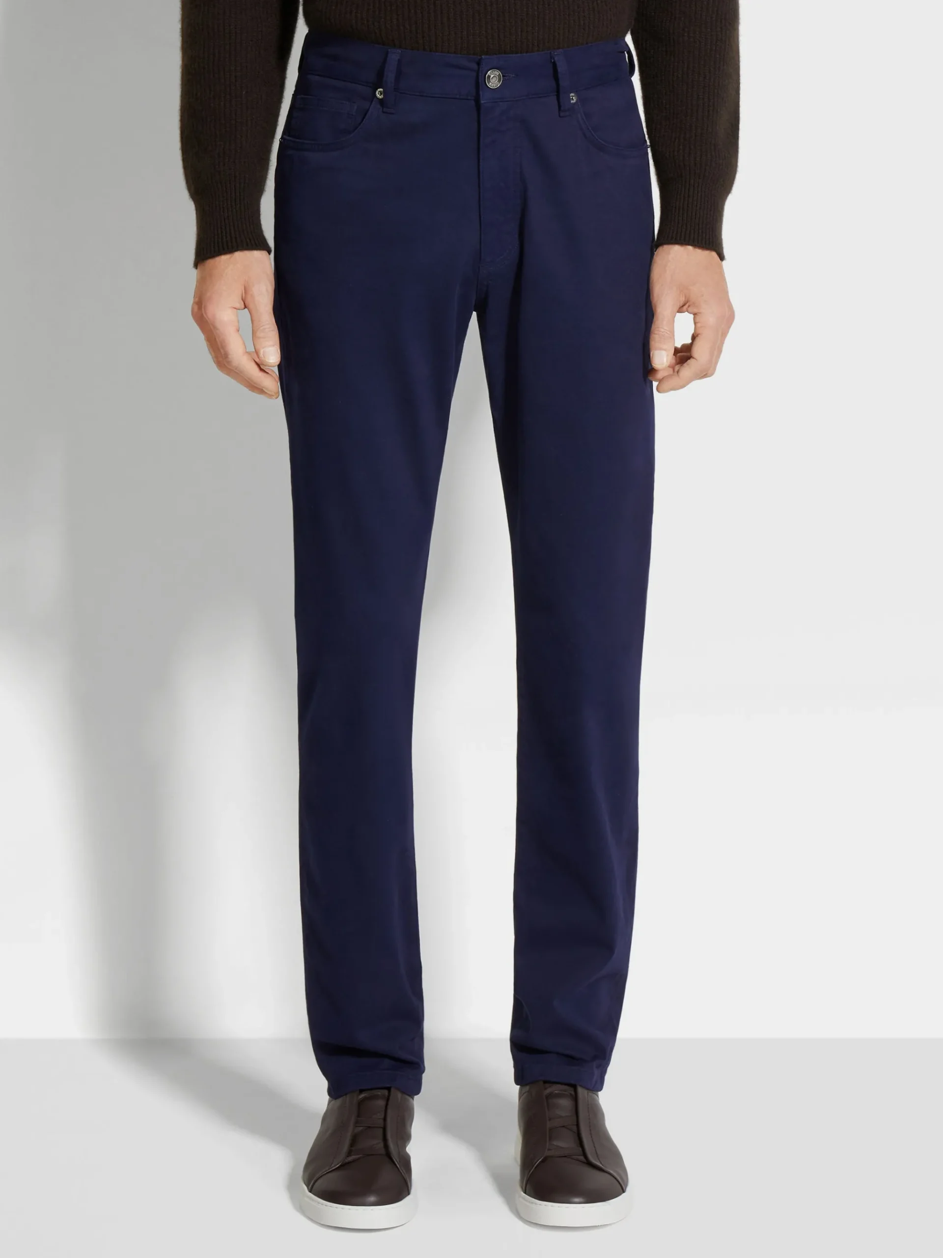 Ink Blue Cotton Roccia Pants