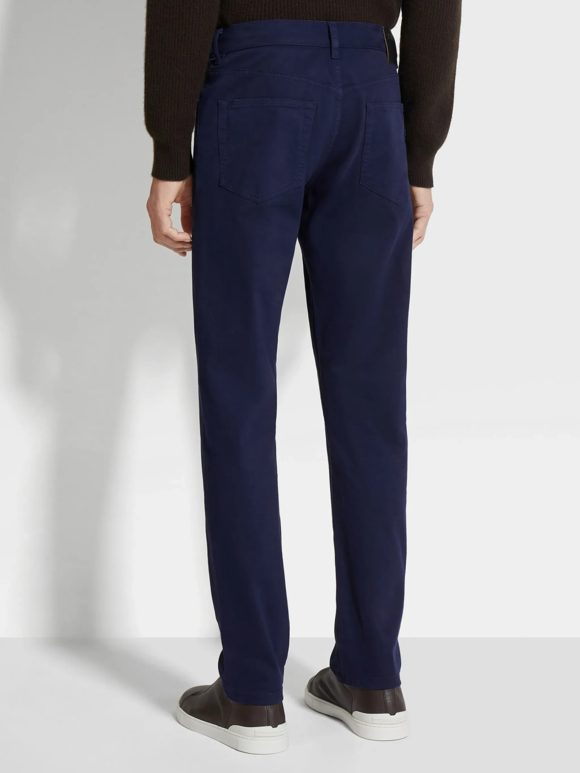 Ink Blue Cotton Roccia Pants