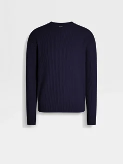 Ink Blue Oasi Cashmere Crewneck
