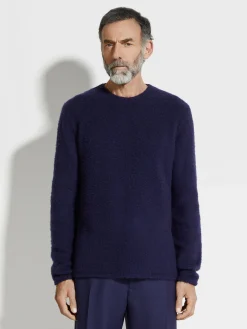 Ink Blue Oasi Cashmere Crewneck