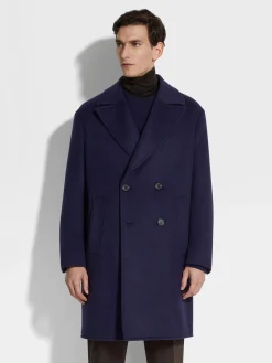 Ink Blue Oasi Cashmere Overcoat