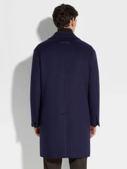 Ink Blue Oasi Cashmere Overcoat