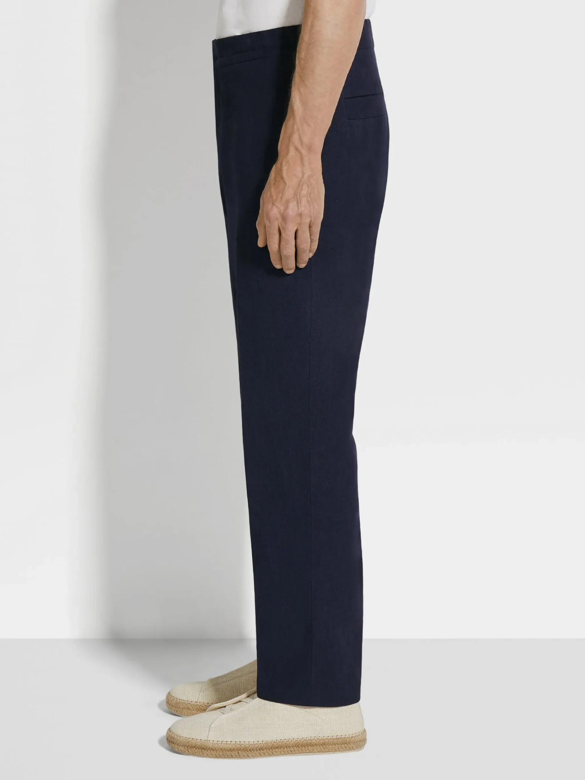 Ink Blue Oasi Lino Pants
