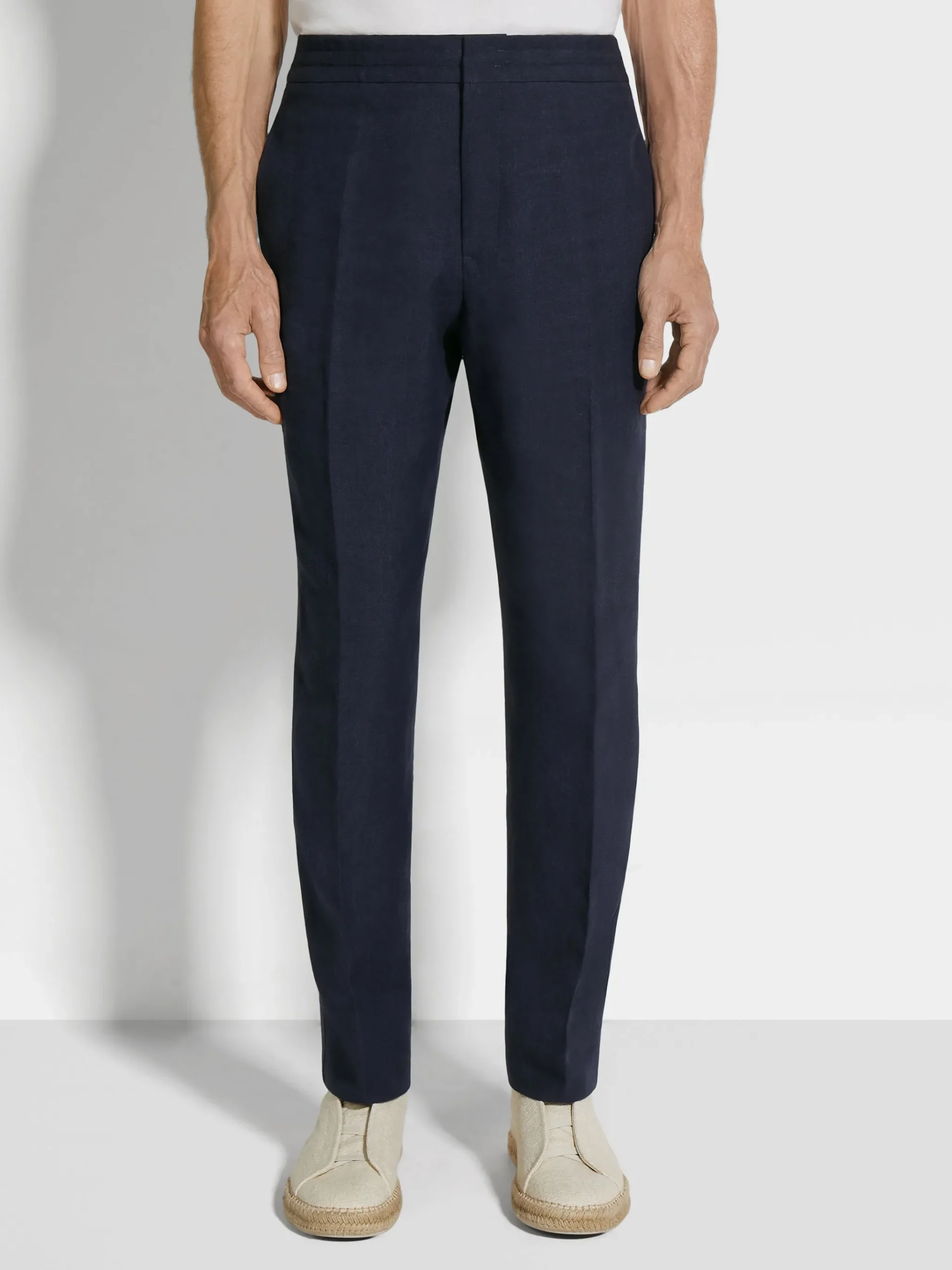 Ink Blue Oasi Lino Pants