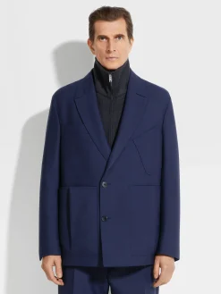 Ink Blue Wool Jacket