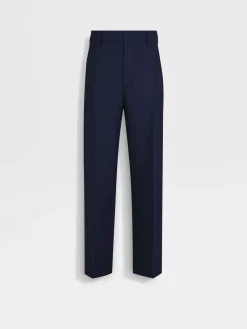 Ink Blue Wool Pants