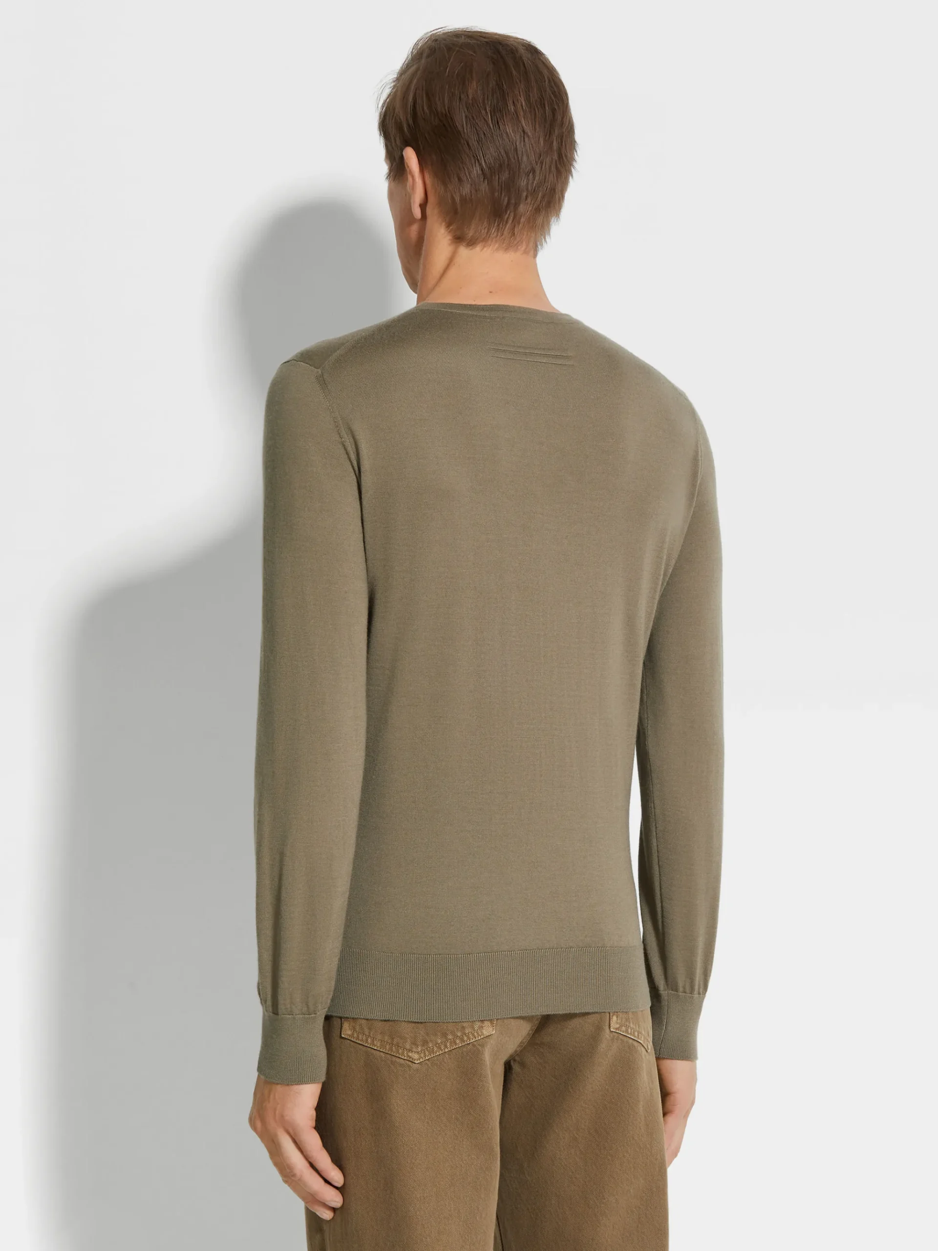 Khaki Cashseta Crewneck