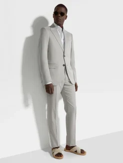 Light Beige Centoventimila Wool Suit