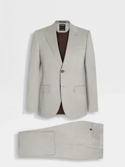 Light Beige Centoventimila Wool Suit