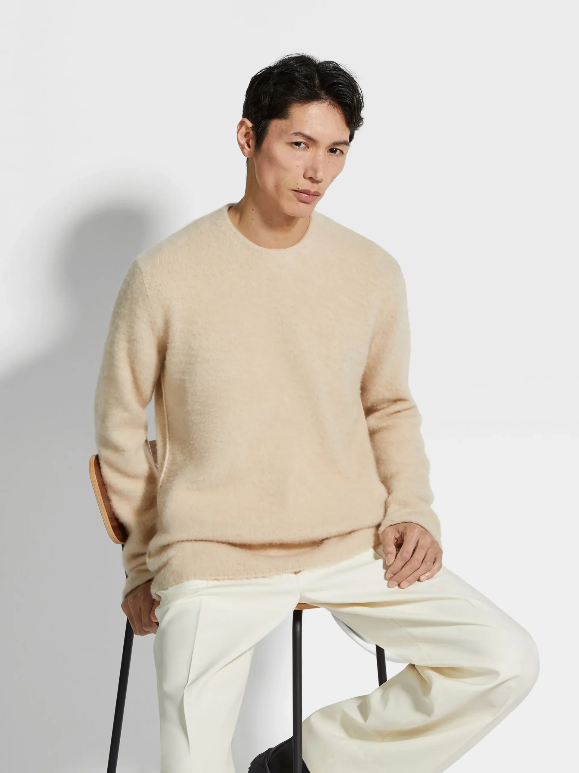 Light Beige Oasi Cashmere Crewneck
