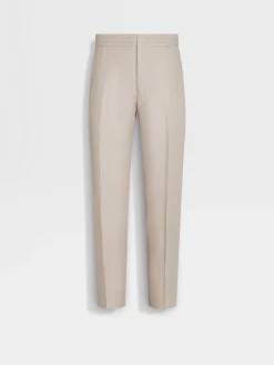 Light Beige Oasi Lino Pants