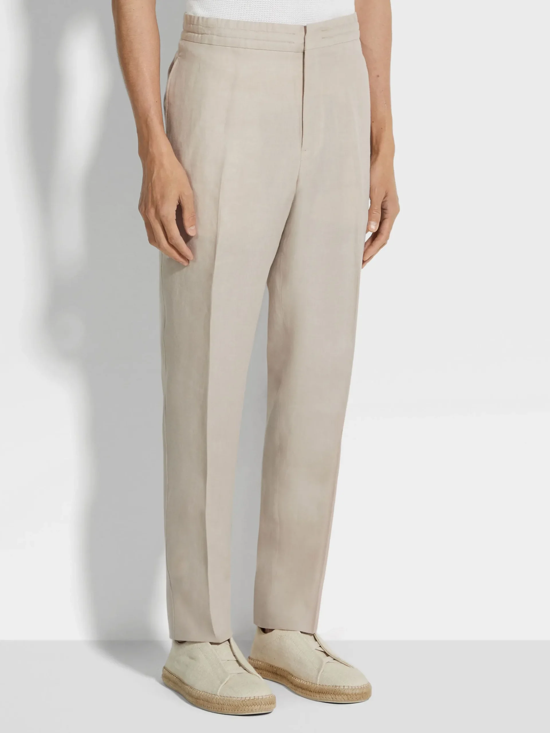 Light Beige Oasi Lino Pants