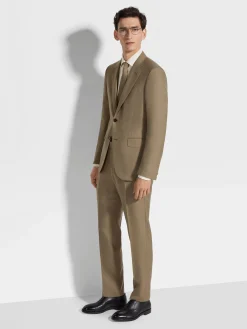 Light Beige Silk Cotton and Cashmere Shirt