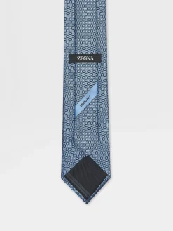 Light Blue CENTO FILI Silk Tie