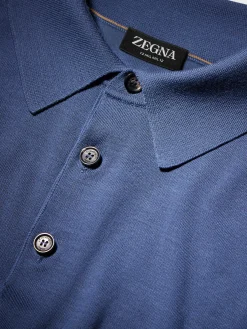 Light Blue 12milmil12 Wool Polo Shirt