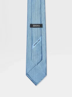 Light Blue Natural Silk Tie