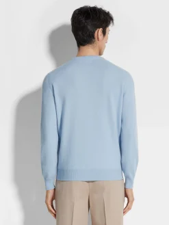 Light Blue Oasi Cashmere Crewneck