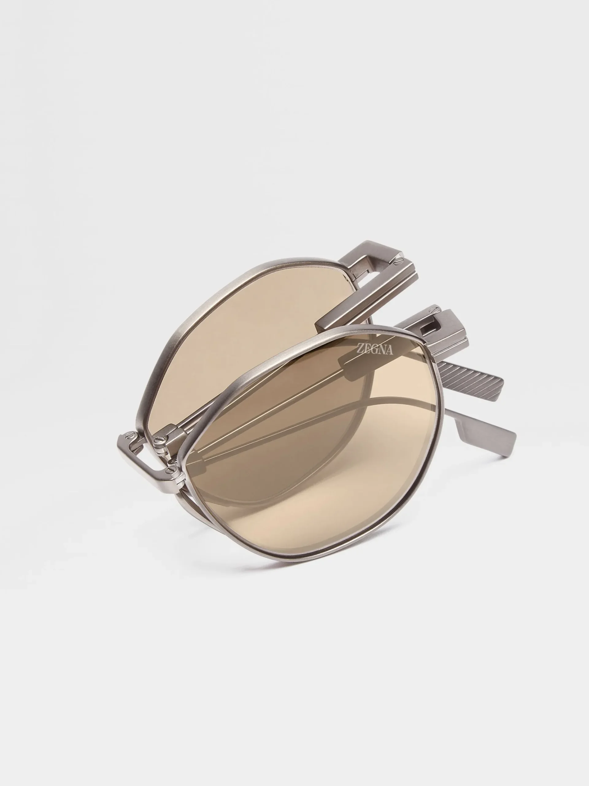 Light Bronze Titanium Foldable Sunglasses