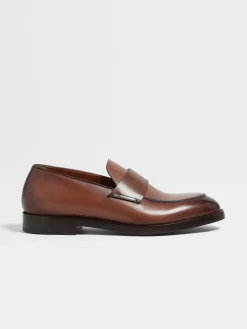 Light Brown Leather Torino Loafers