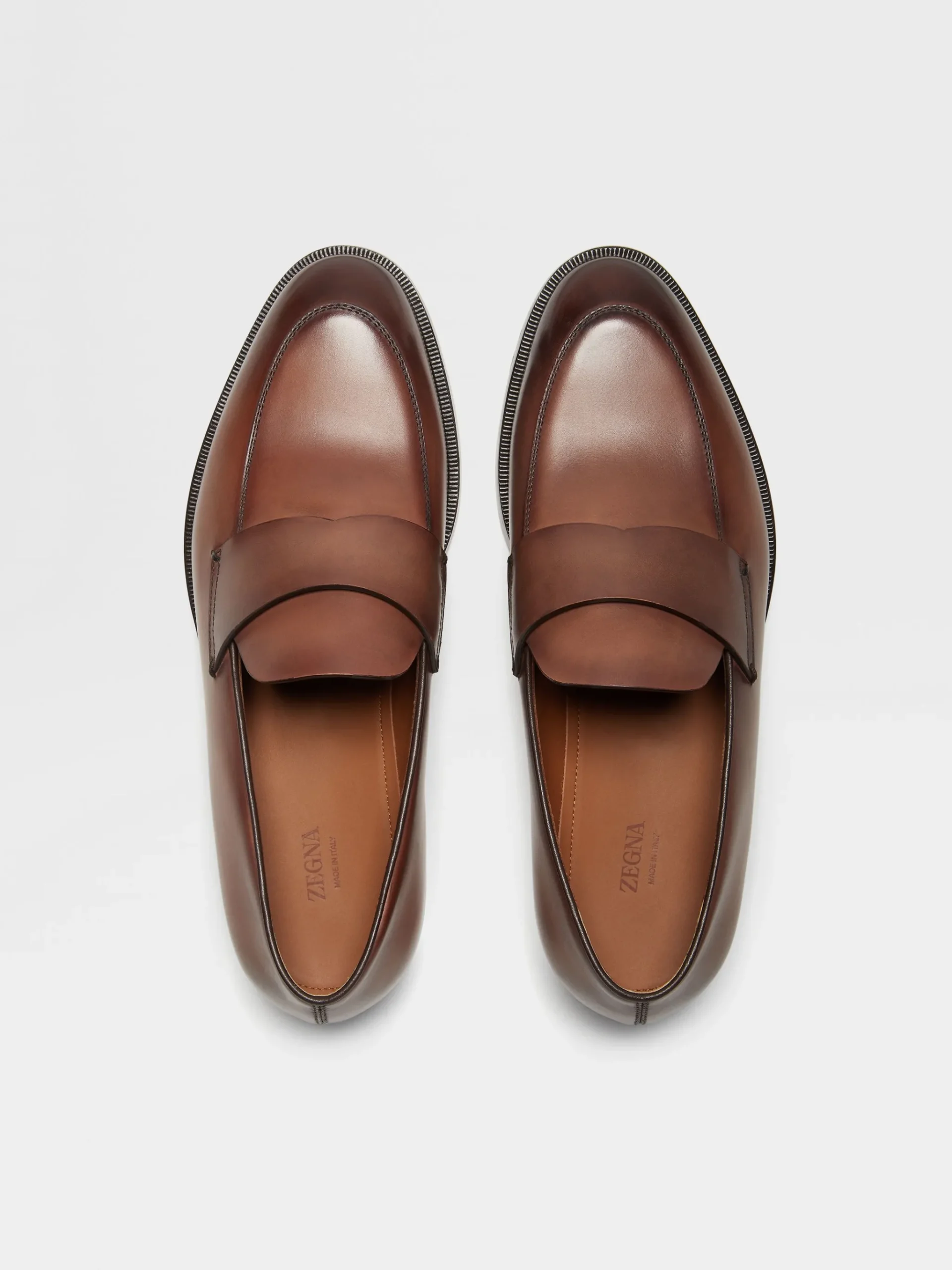 Light Brown Leather Torino Loafers
