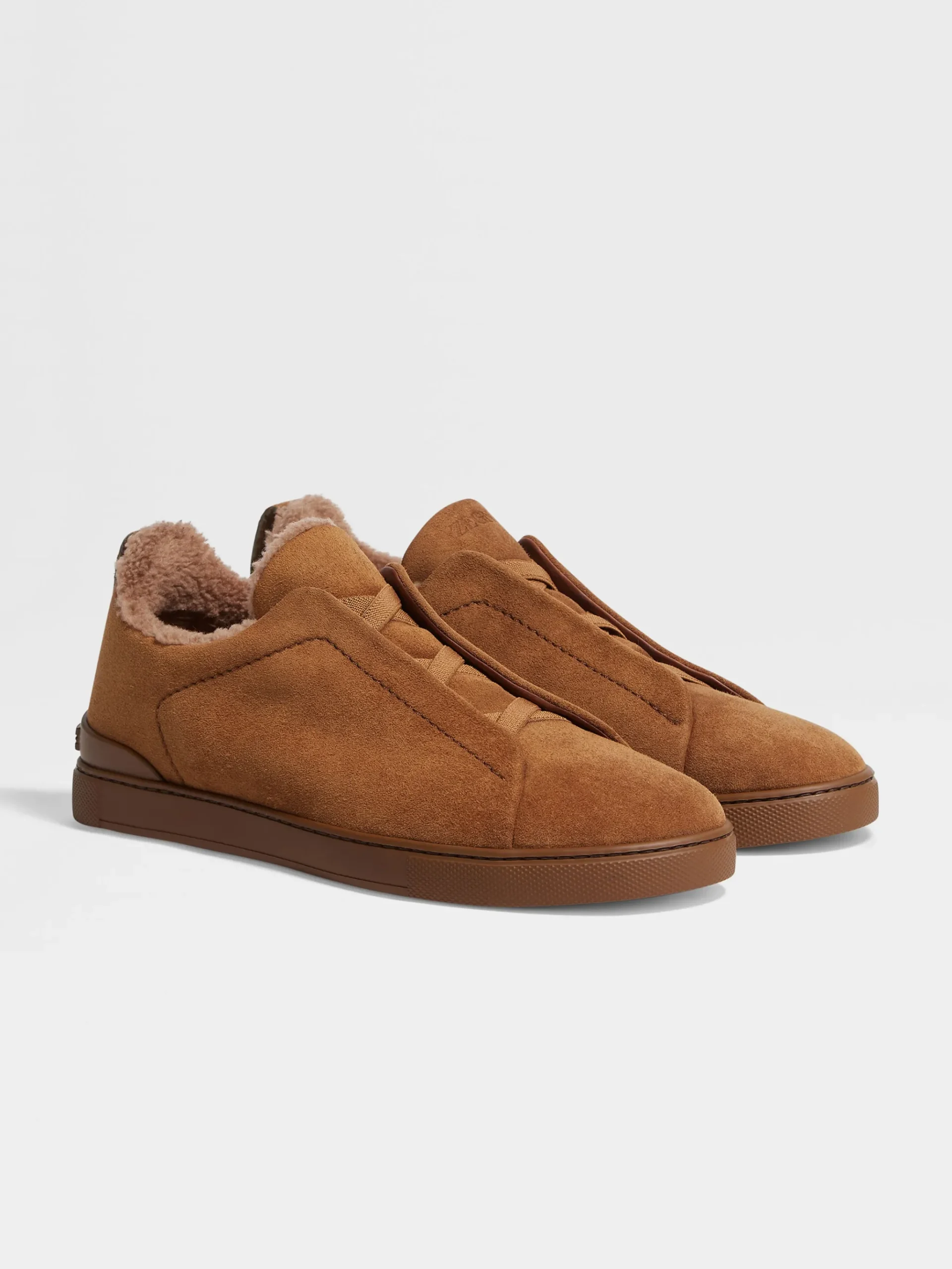 Light Brown Suede Triple Stitch™ Sneakers