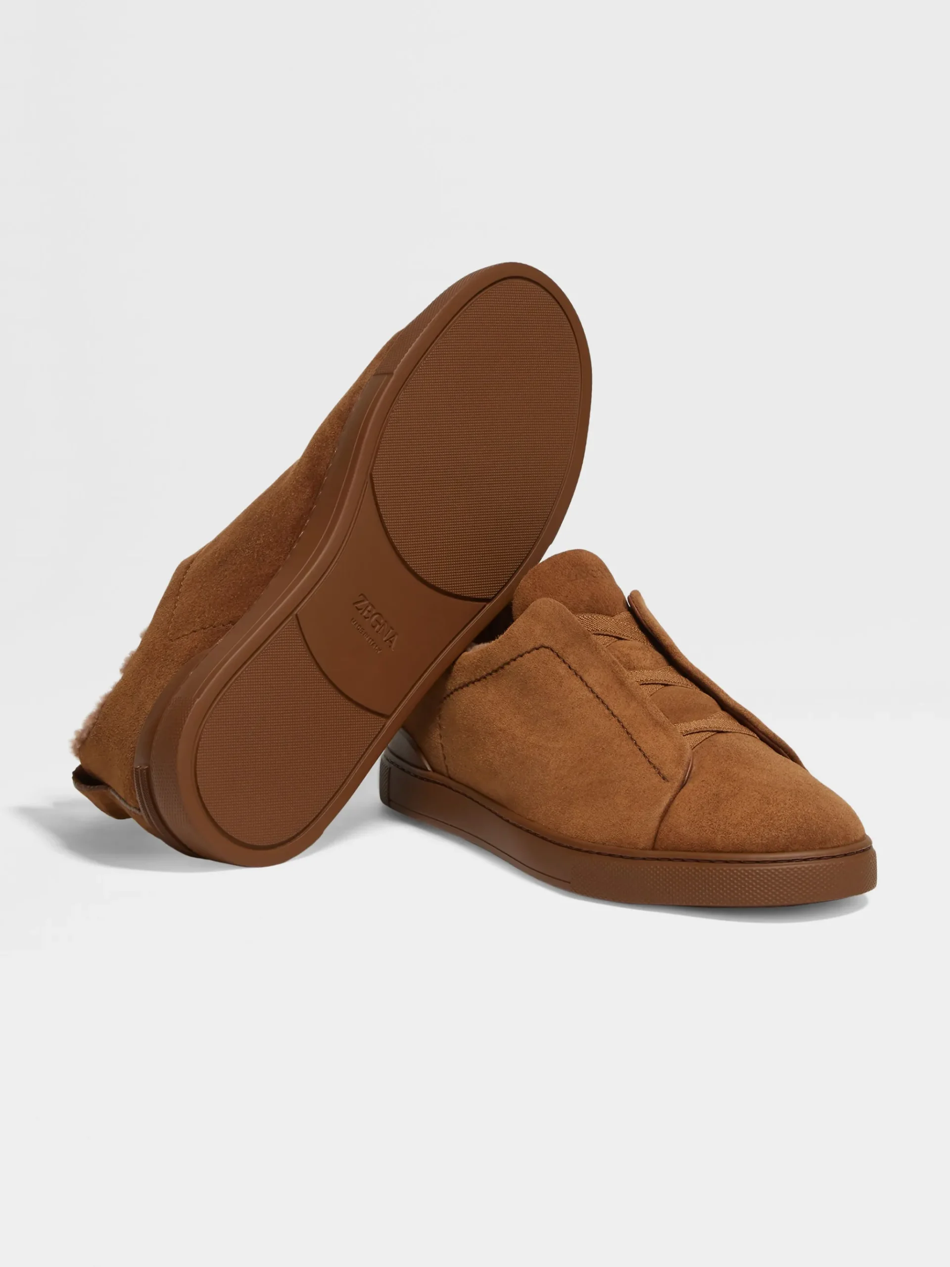 Light Brown Suede Triple Stitch™ Sneakers