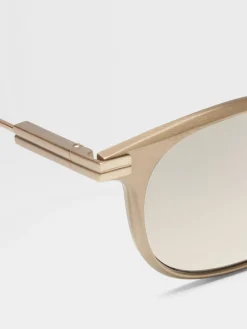 Light Gold Aluminium Sunglasses