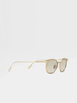 Light Gold Aluminium Sunglasses