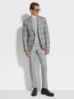 Light Grey Centoventimila Wool Pants