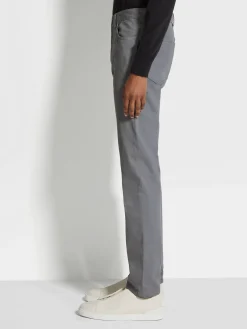 Light Grey Stretch Cotton Roccia Jeans