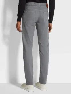 Light Grey Stretch Cotton Roccia Jeans
