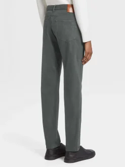 Light Grey Stretch Cotton Roccia Jeans