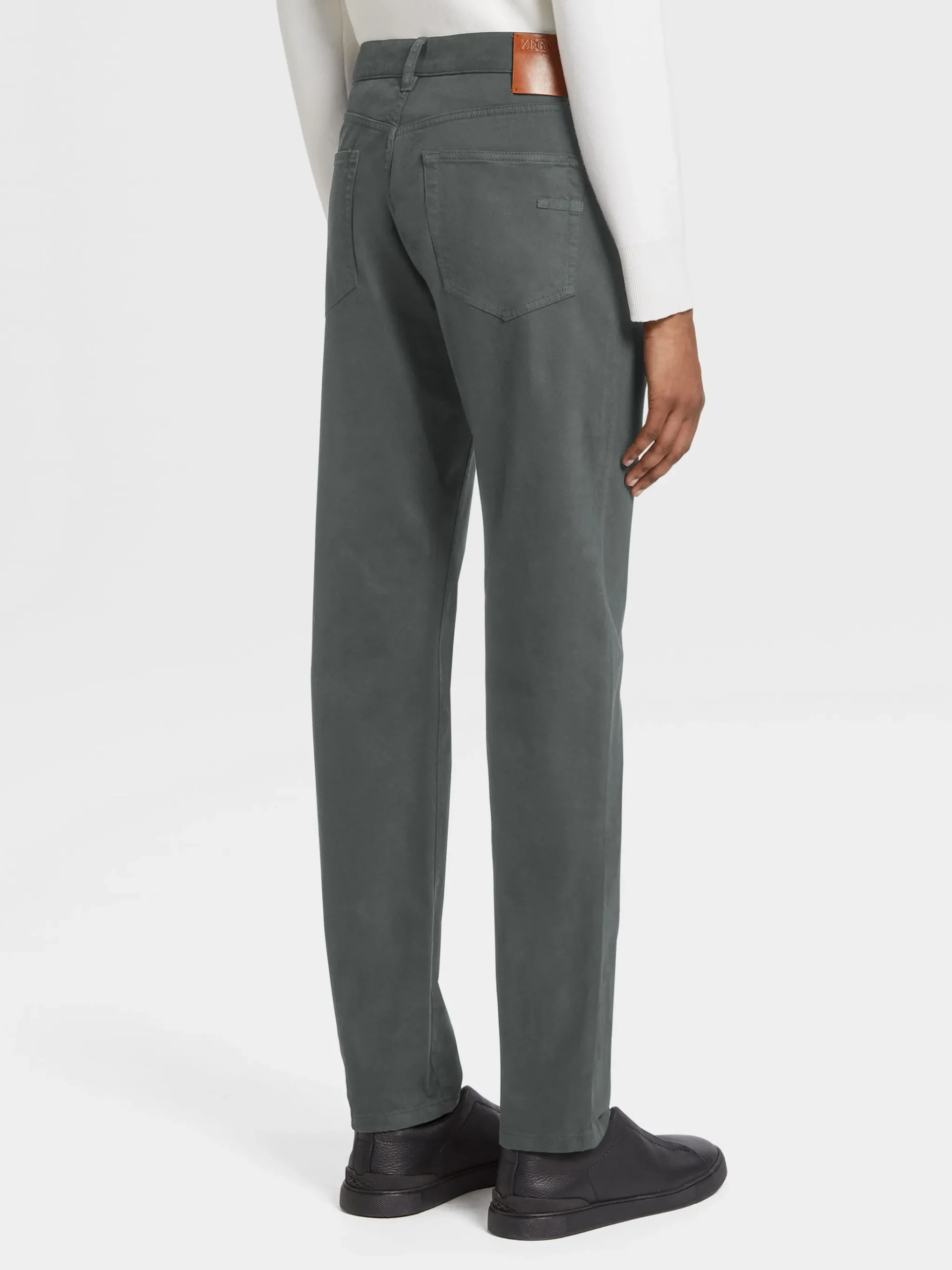 Light Grey Stretch Cotton Roccia Jeans