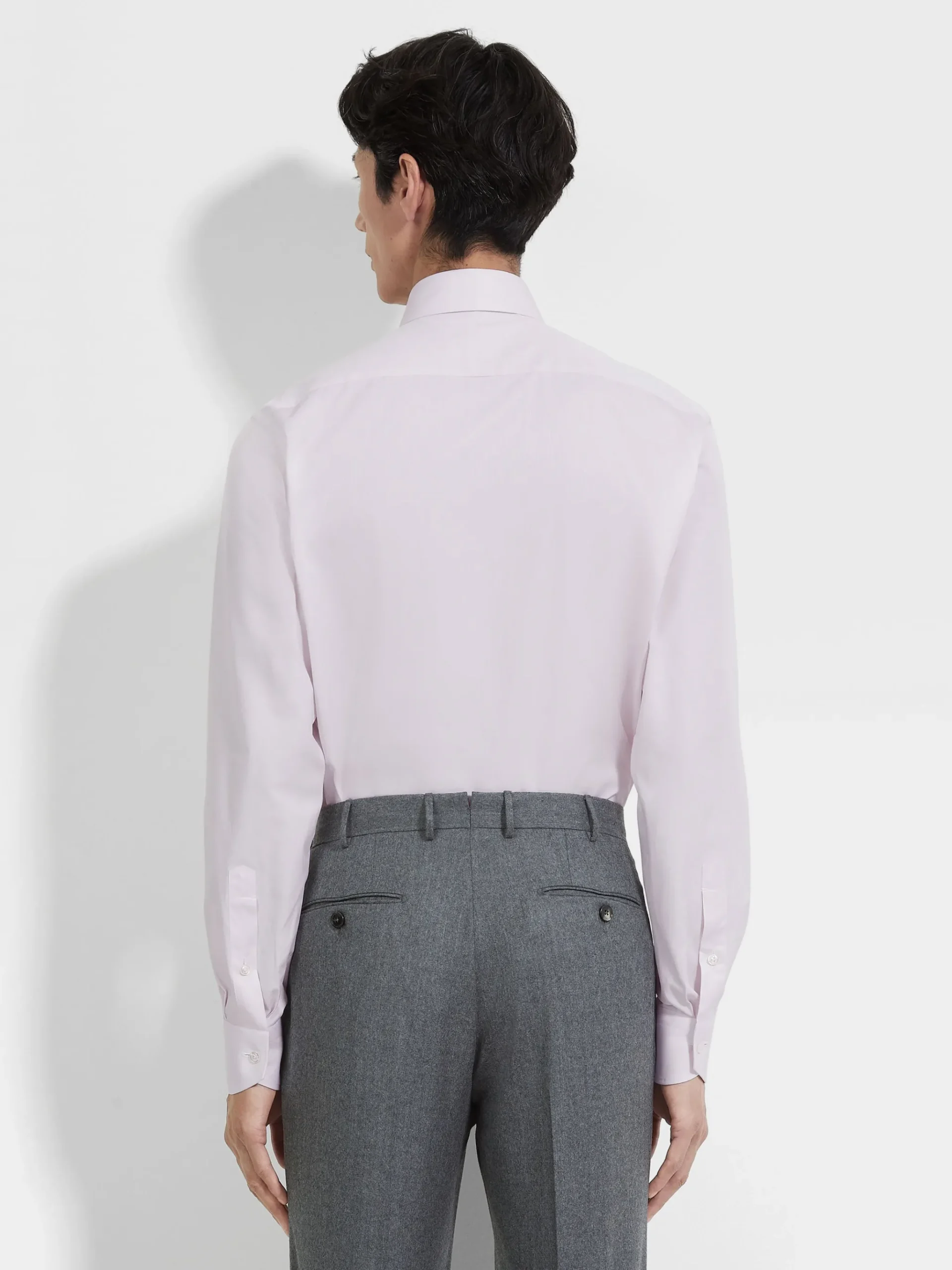 Light Pink Micro-striped Centoventimila Cotton Shirt