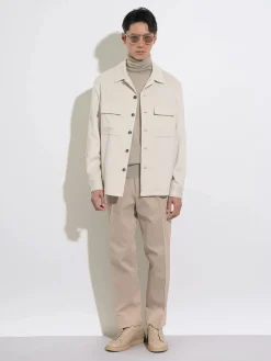 Light Taupe Cashseta Turtleneck