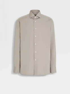 Light Taupe Centoventimila Cotton Shirt