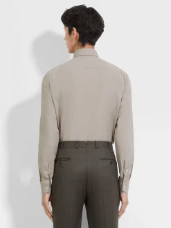 Light Taupe Centoventimila Cotton Shirt