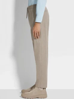 Light Taupe 15milmil15 Wool Joggers