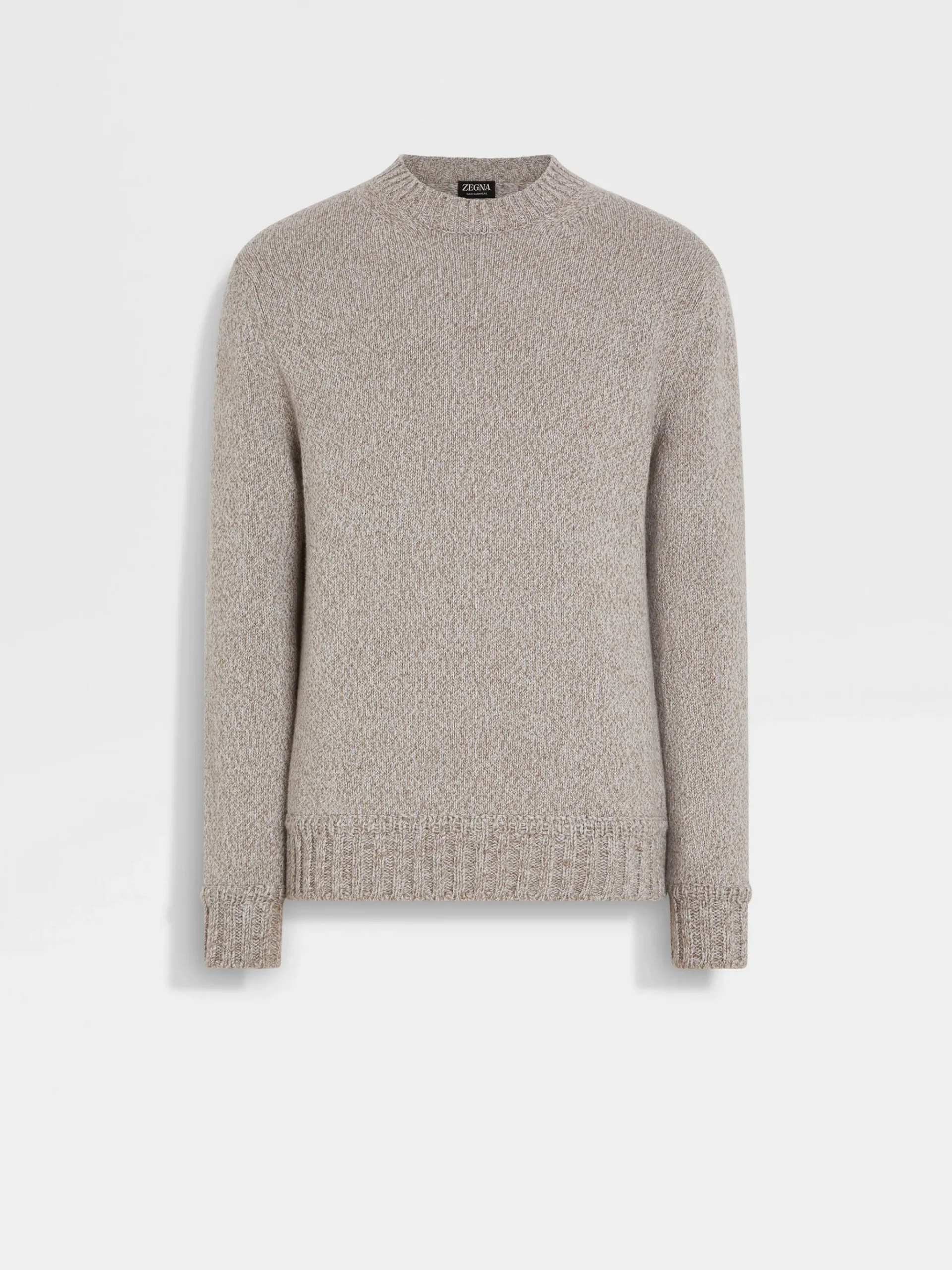 Light Taupe Mélange Oasi Cashmere Crewneck