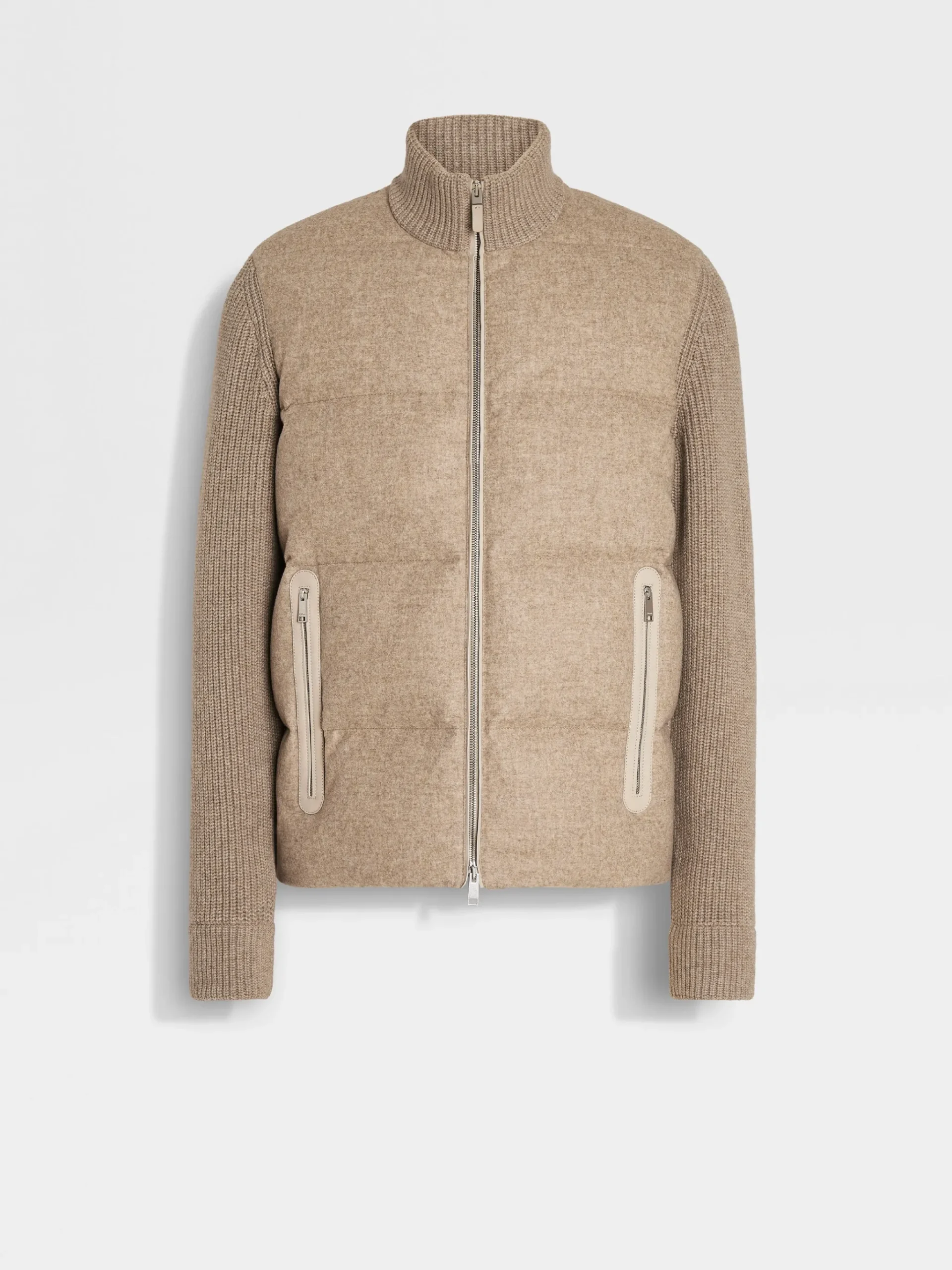 Light Taupe Multimélange Oasi Cashmere Full Zip Blouson