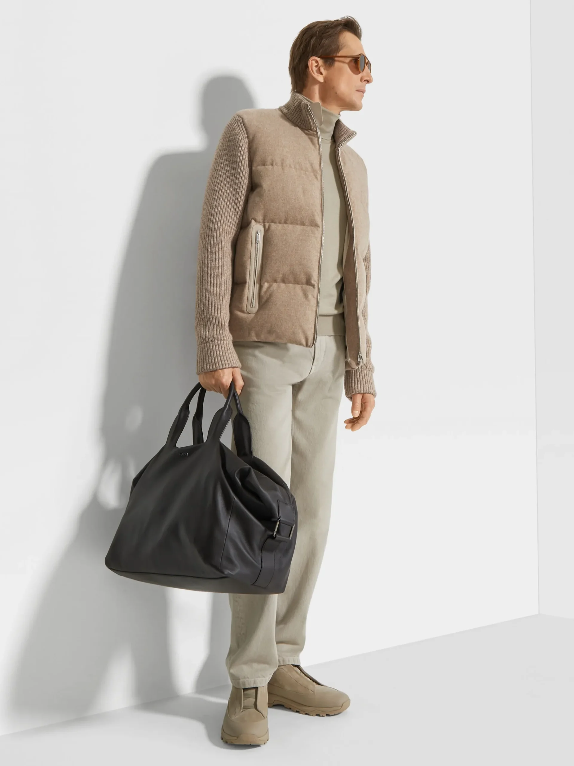Light Taupe Multimélange Oasi Cashmere Full Zip Blouson