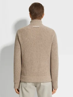 Light Taupe Multimélange Oasi Cashmere Full Zip Blouson