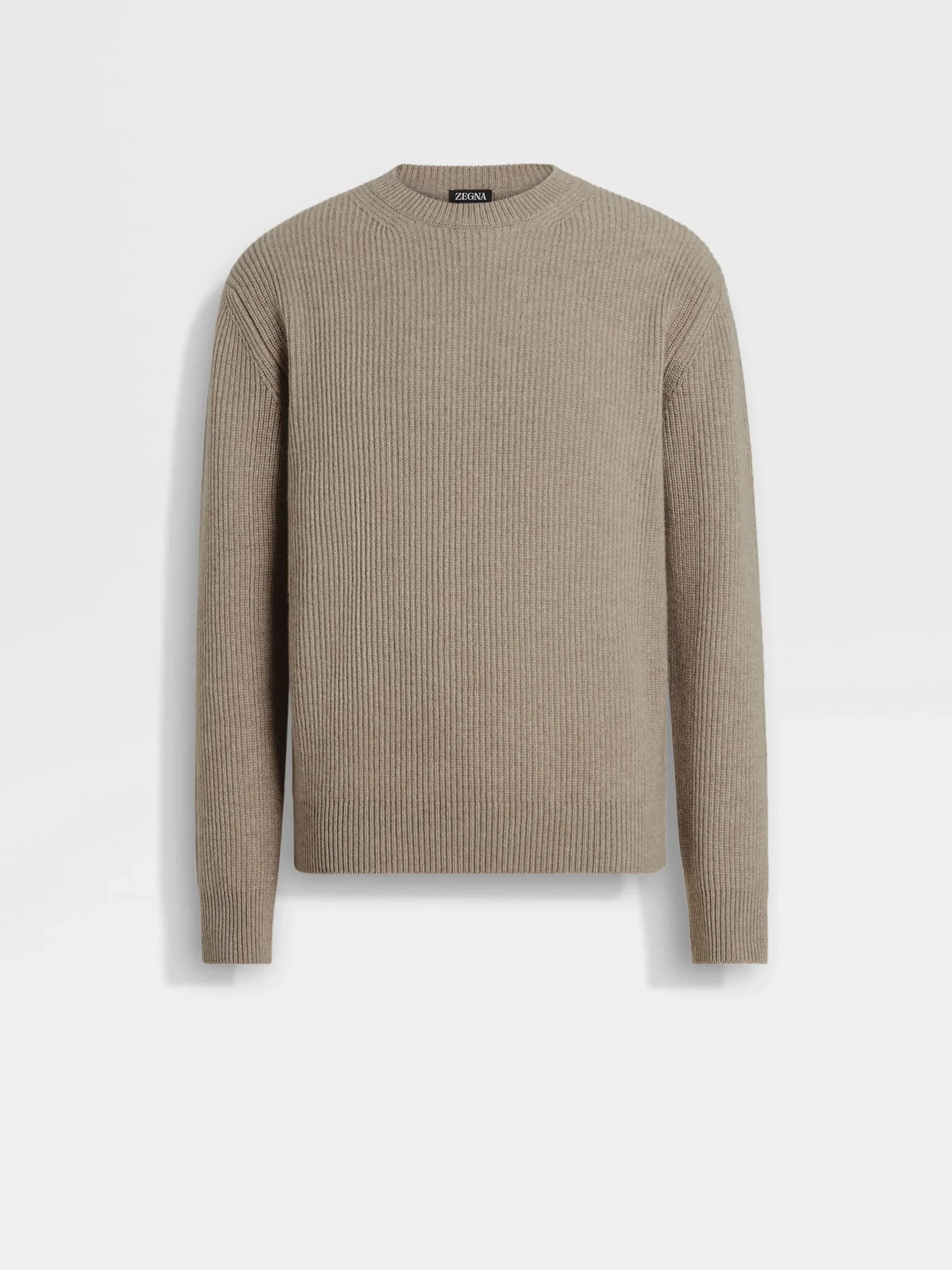 Light Taupe Oasi Cashmere Crewneck