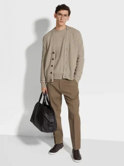 Light Taupe Oasi Cashmere Cardigan